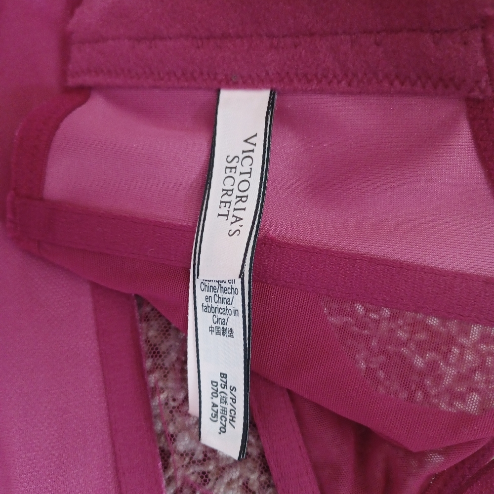 Victoria's Secret Dream Angel Unlined Lace Up Fuchsia Velvet Corset - Picture 7 of 8